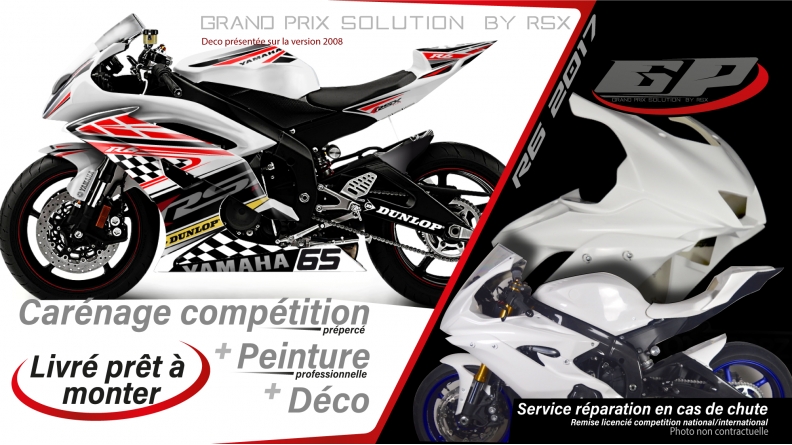 PACK GRAND PRIX YAMAHA R6 2017 KLSV2 BLANC
