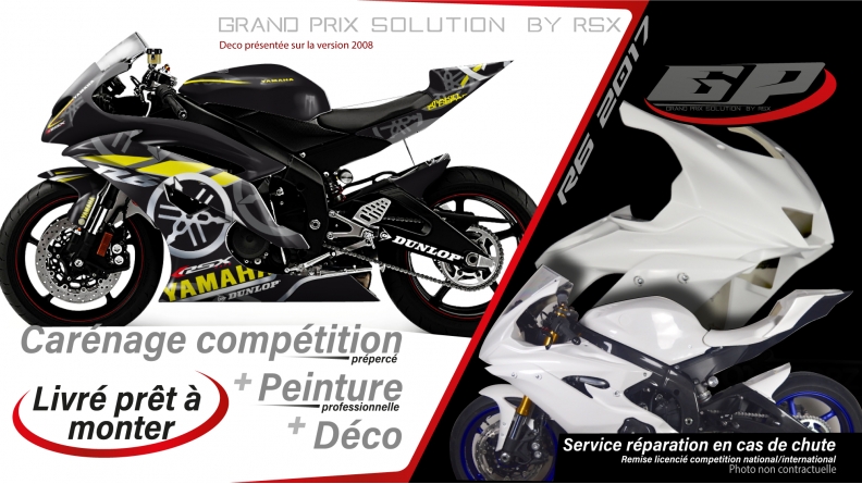 PACK GRAND PRIX YAMAHA R6 2017 FUNFLAT NOIR
