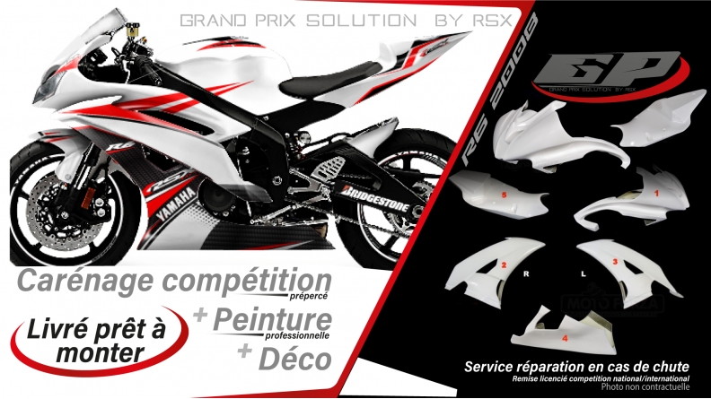 PACK GRAND PRIX YAMAHA R6 2008 et + XRACE BLANC