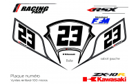 Kawasaki ZX10R plate number