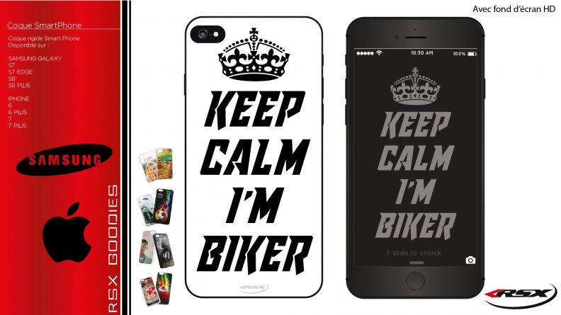 Coque Keep calm I'm biker