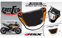 Rear seat F3 back Graphic kit